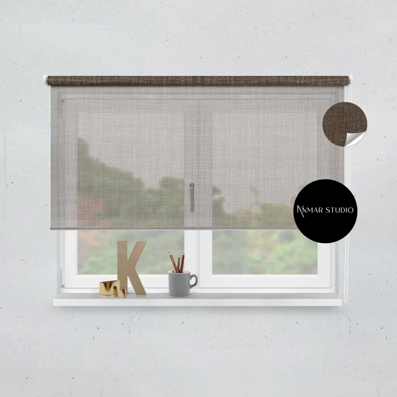 Persiana Malla Stucco Coffee