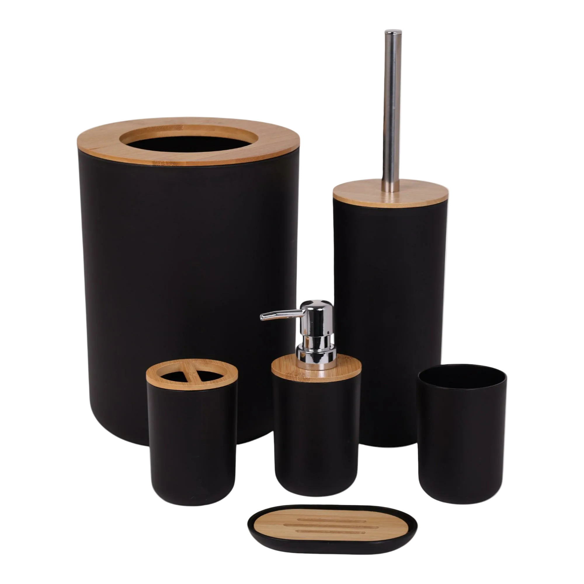 Accesorios para Baño 6Pz Negro
