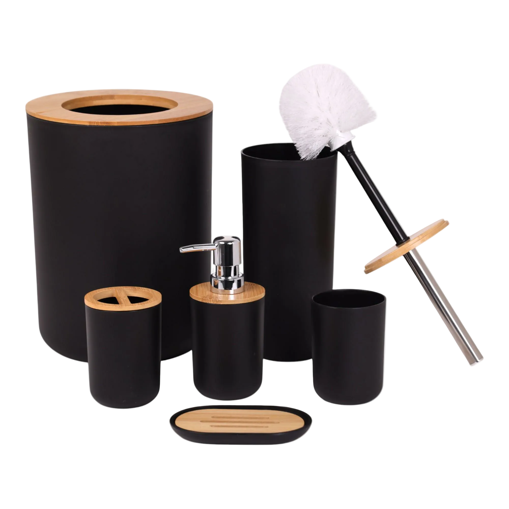 Accesorios para Baño 6Pz Negro