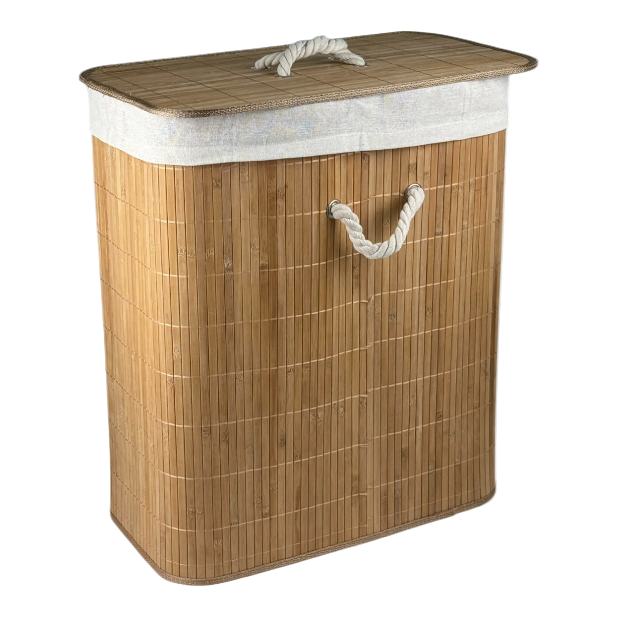 Cesta con Tapa de Bambu