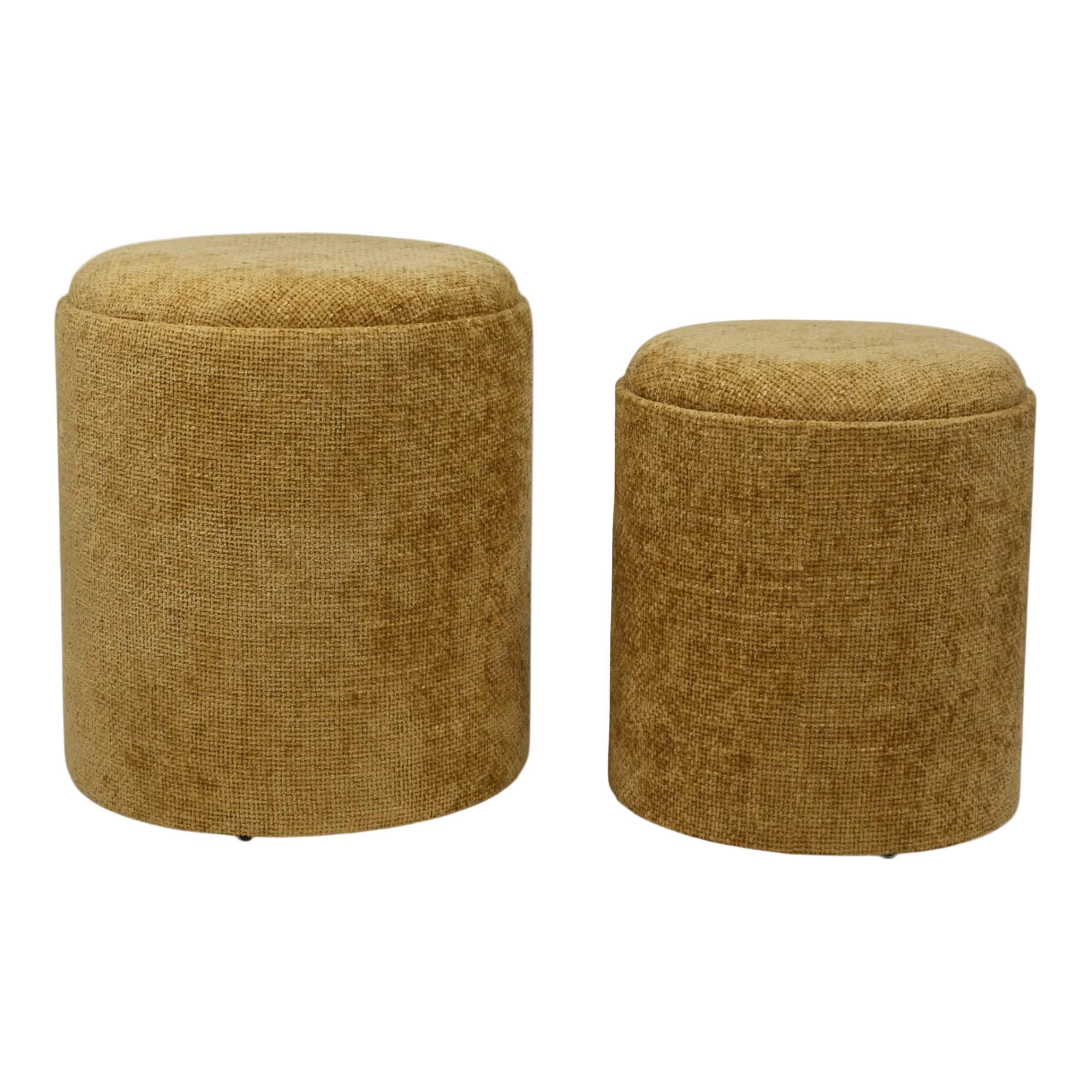 Jgo. de Taburetes de Almacenamiento Amarillo
