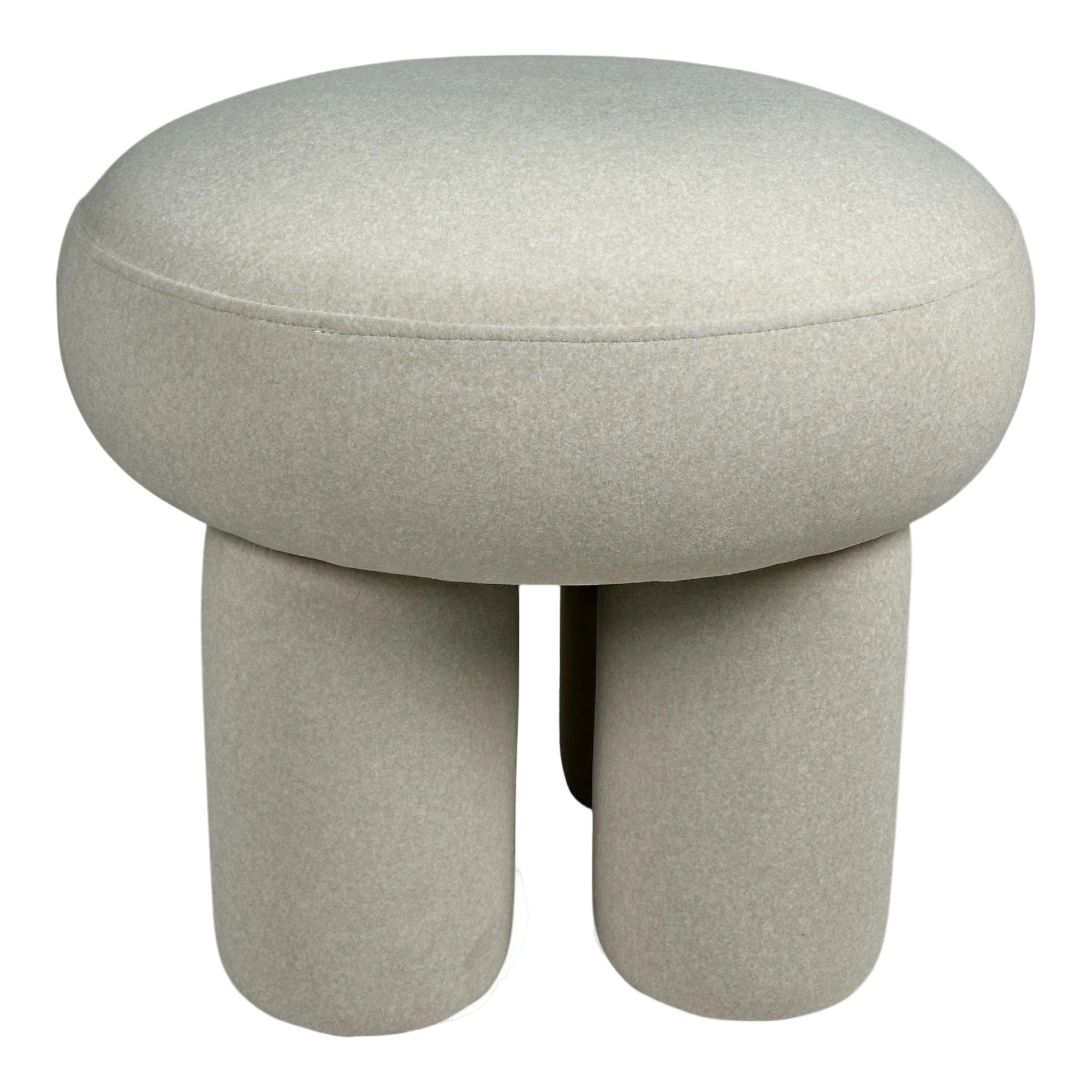Taburete Blanco Terciopelo