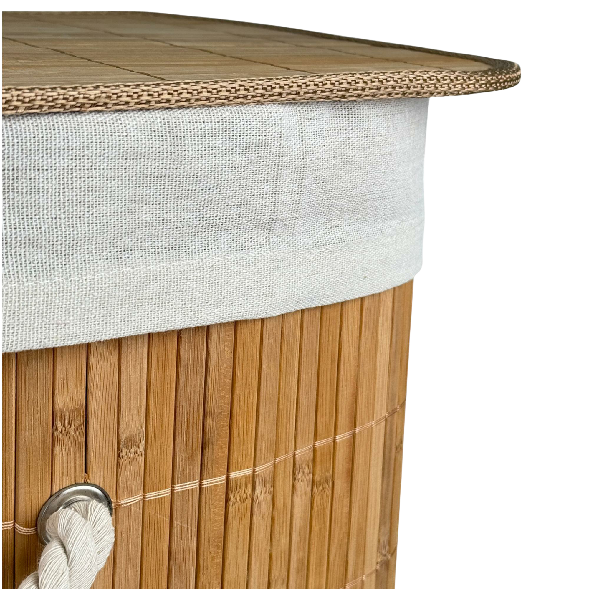 Cesta con Tapa de Bambu