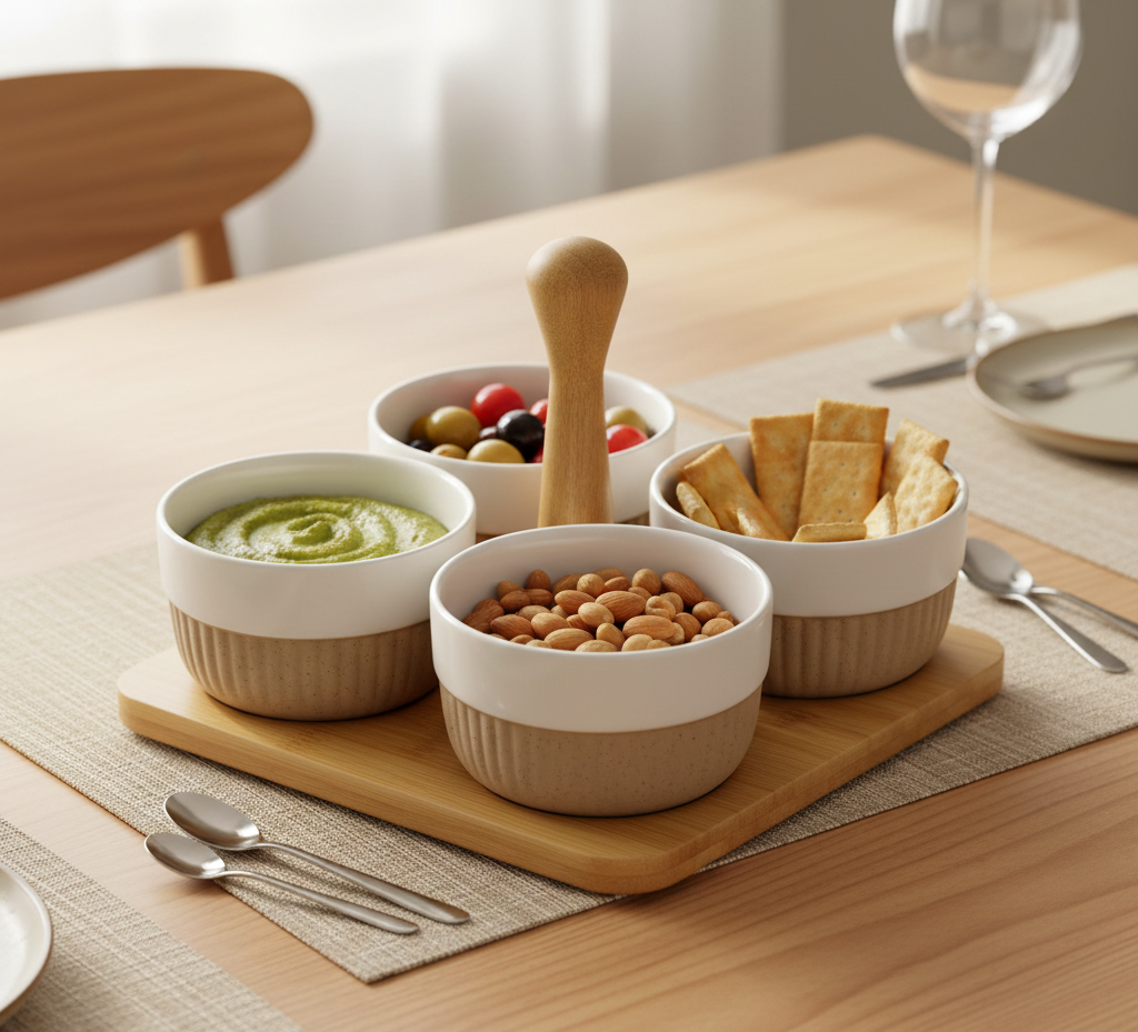 Jgo. de  Bowls 4pz con base