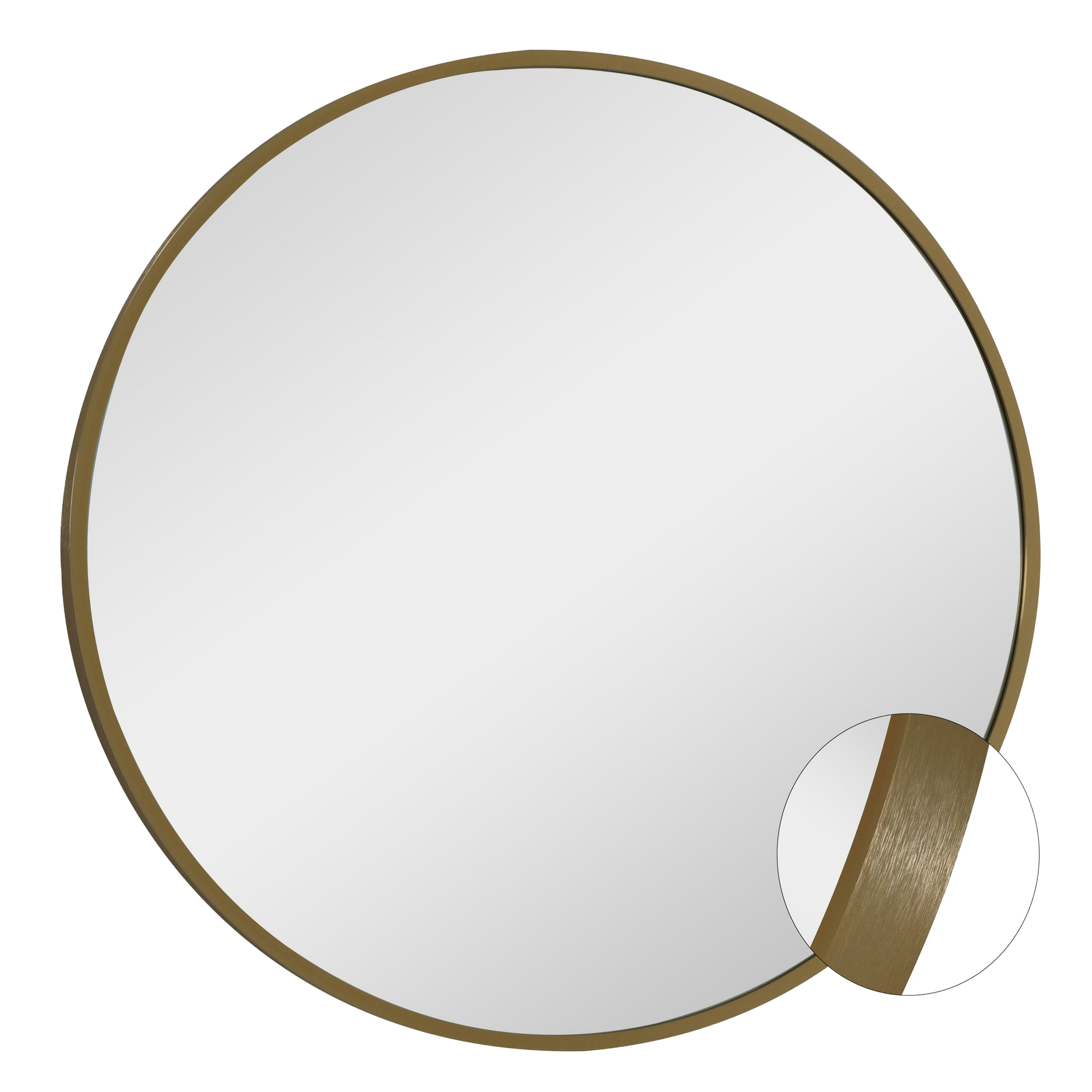 Espejo circular dorado