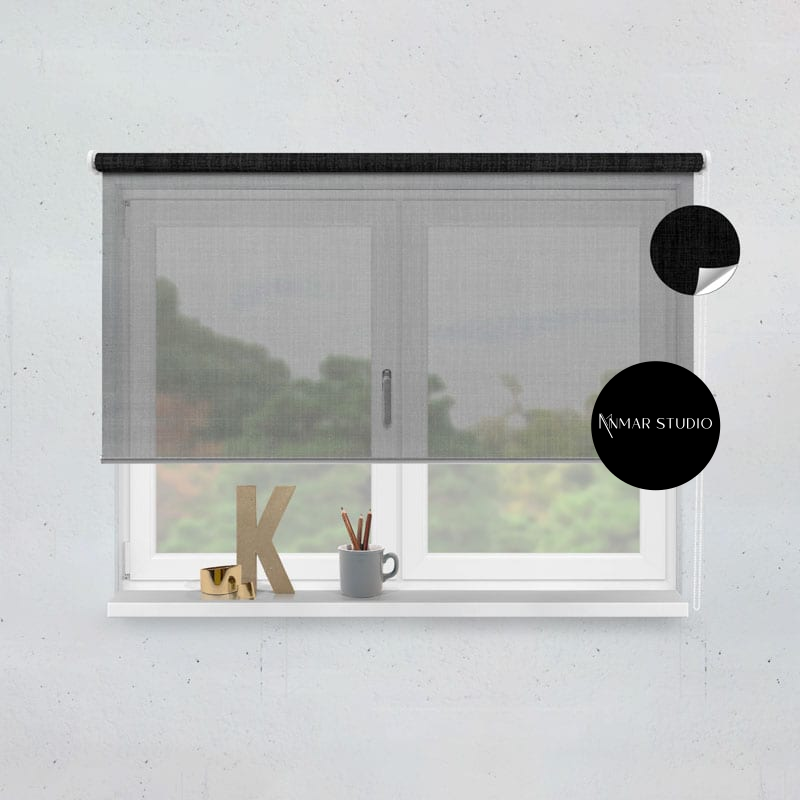 Persiana Malla Stucco Black