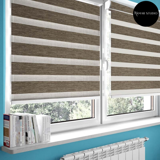 Persiana Sheer Blackout Premiere Dim Out Wood